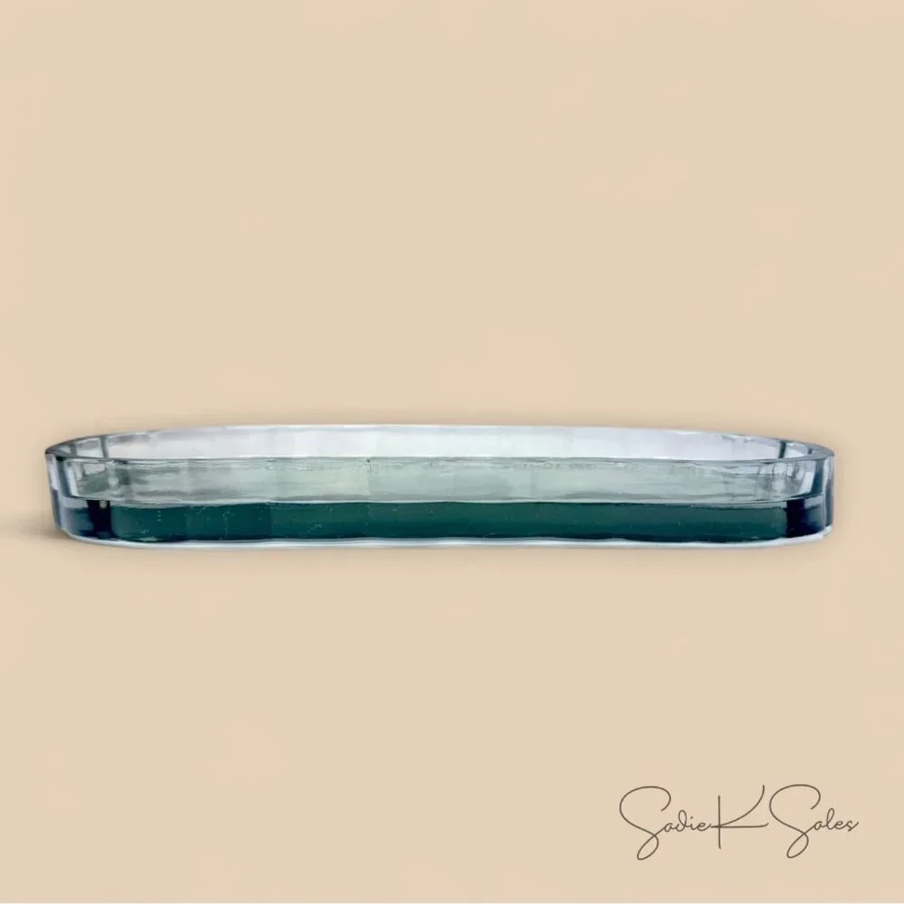 Fluted Glass Bathroom Tray Light Green - Hearth &‎ Hand Magnolia, Target